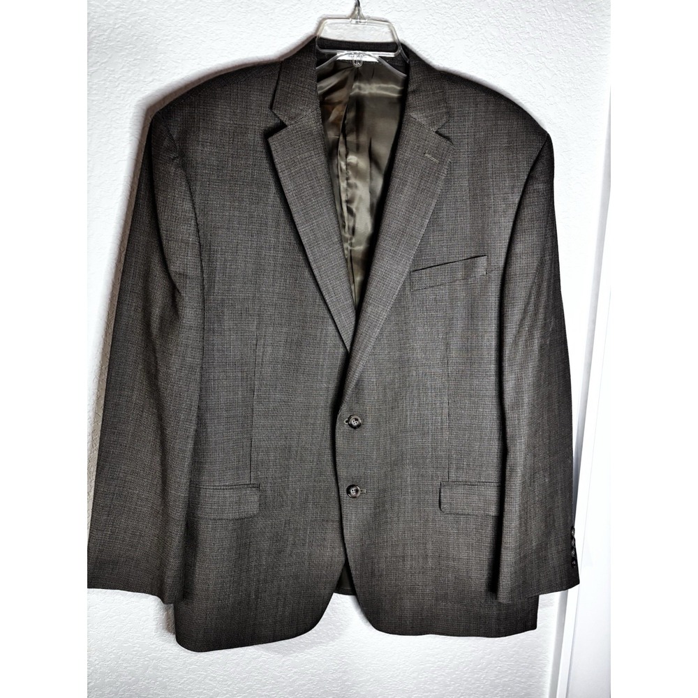 Lauren‎ Ralph Lauren Sport Coat Men 48R Silk/Wool Two Button Blazer Brown Jacket